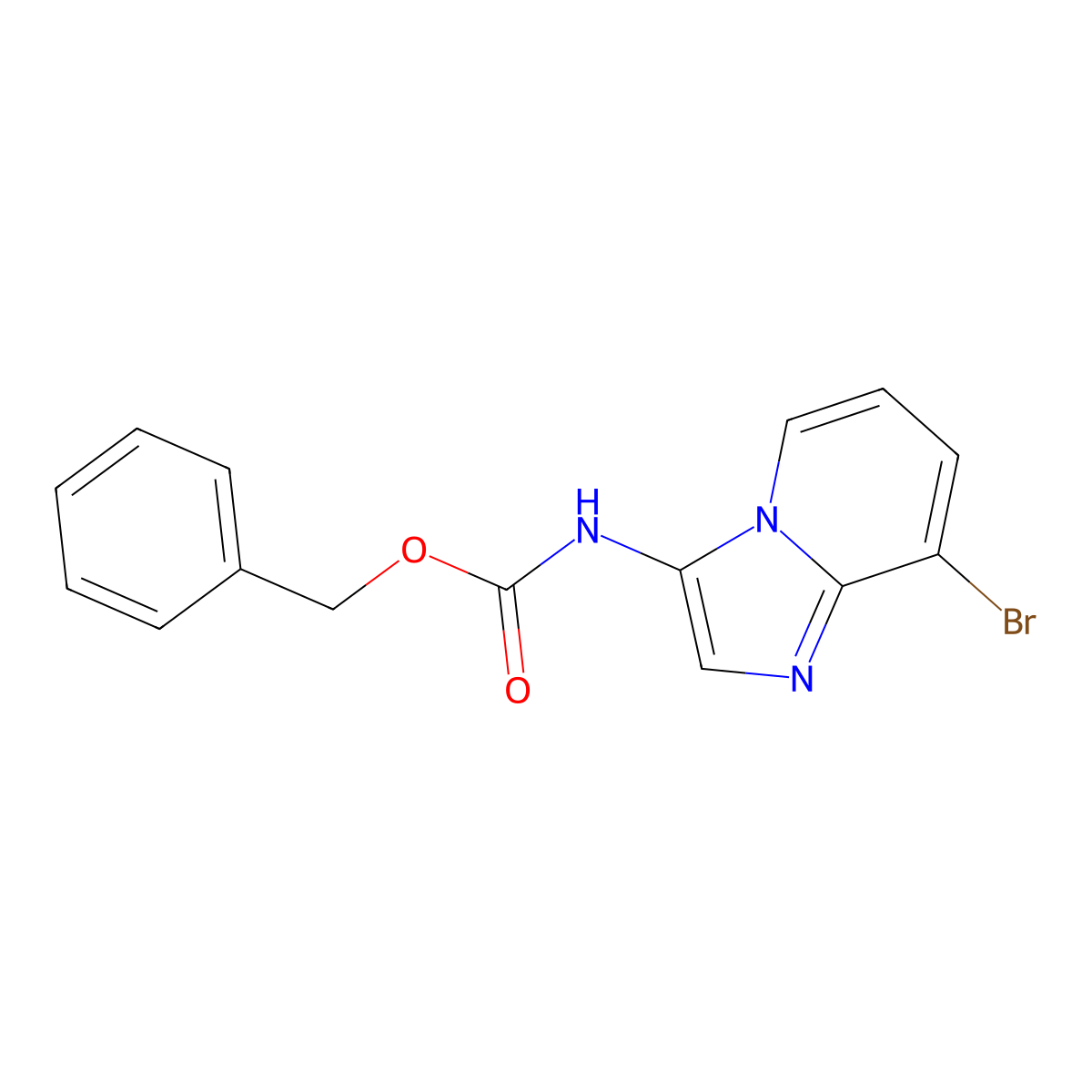benzyl N-{8-bromoimidazo[1,2-a]pyridin-3-yl}carbamate molecular structure, CAS 2680902-49-0