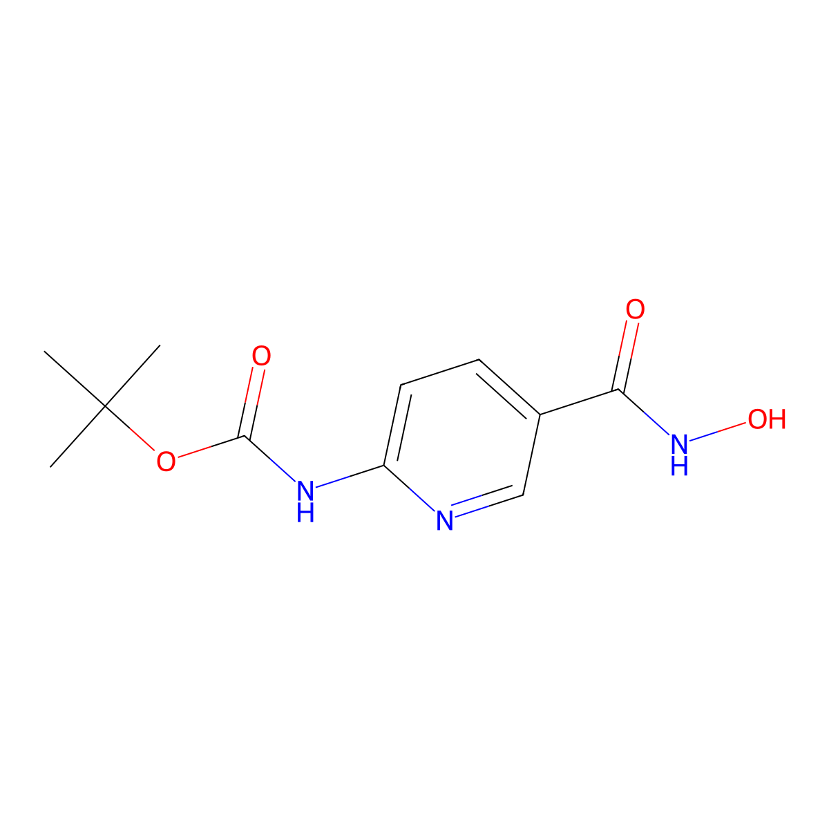 tert-butyl N-[5-(hydroxycarbamoyl)pyridin-2-yl]carbamate molecular structure, CAS 2680902-50-3