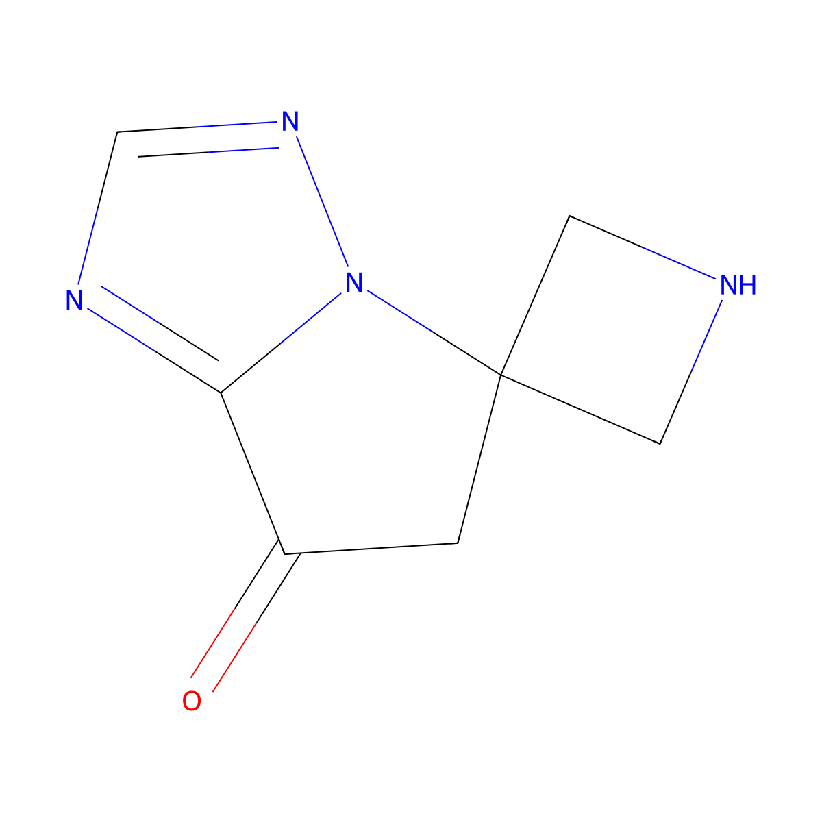 6',7'-Dihydrospiro[azetidine-3,5'-pyrrolo[1,2-b][1,2,4]triazol]-7'-one molecular structure, CAS 2680902-54-7