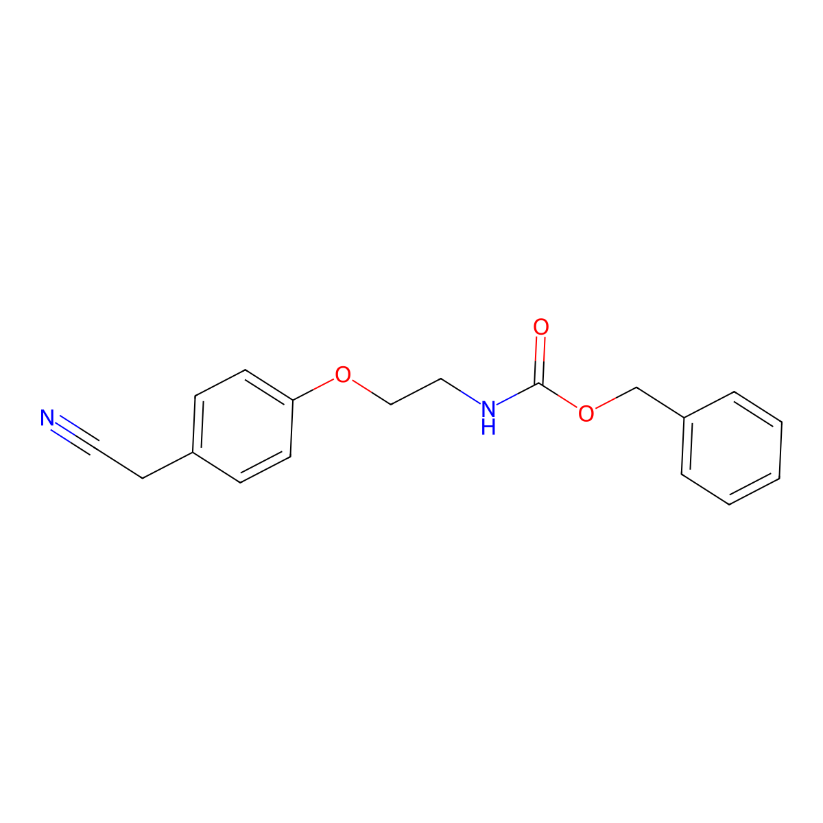 benzyl N-{2-[4-(cyanomethyl)phenoxy]ethyl}carbamate molecular structure, CAS 2680902-56-9