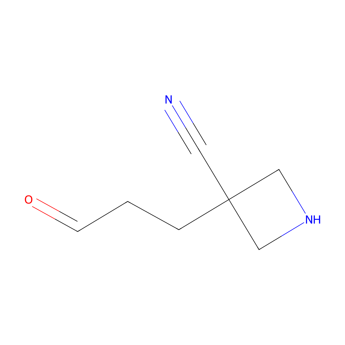 3-(3-Oxopropyl)azetidine-3-carbonitrile molecular structure, CAS 2680902-63-8