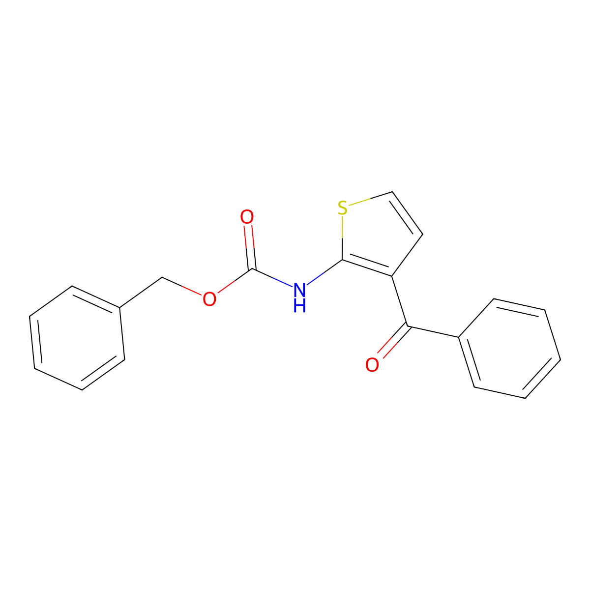 benzyl N-(3-benzoylthiophen-2-yl)carbamate molecular structure, CAS 2680902-64-9