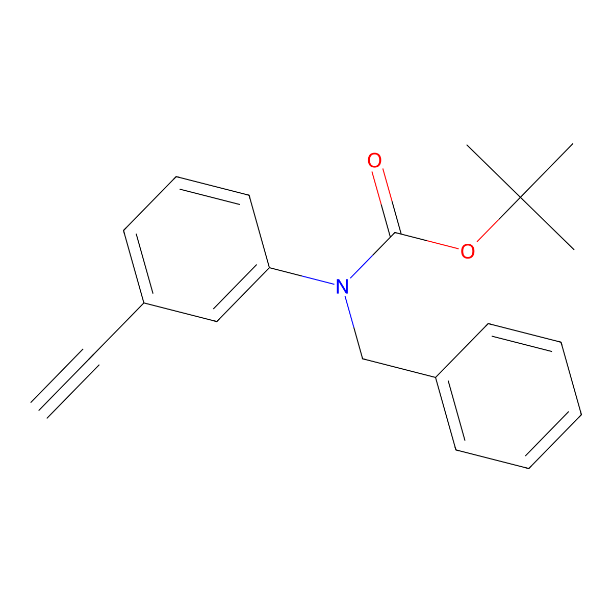 tert-butyl N-benzyl-N-(3-ethynylphenyl)carbamate molecular structure, CAS 2680902-96-7