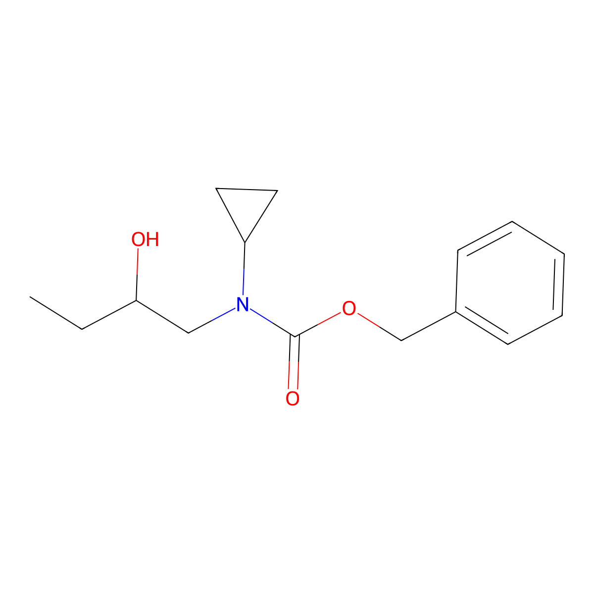 benzyl N-cyclopropyl-N-(2-hydroxybutyl)carbamate molecular structure, CAS 2680902-97-8