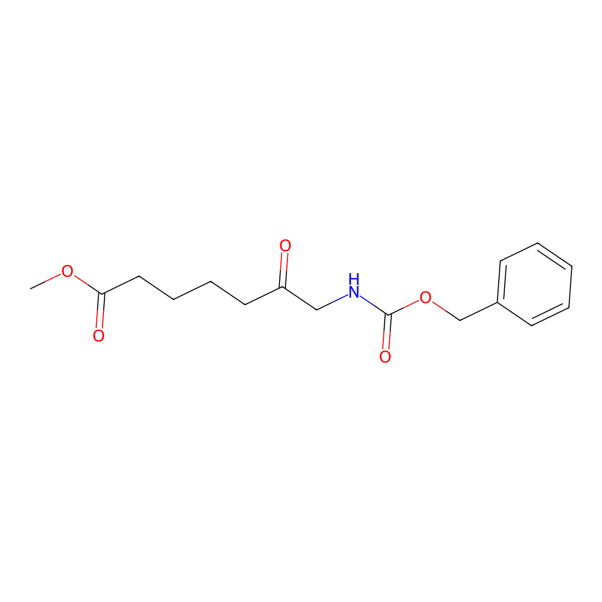 Methyl 7-{[(benzyloxy)carbonyl]amino}-6-oxoheptanoate molecular structure, CAS 2680903-03-9