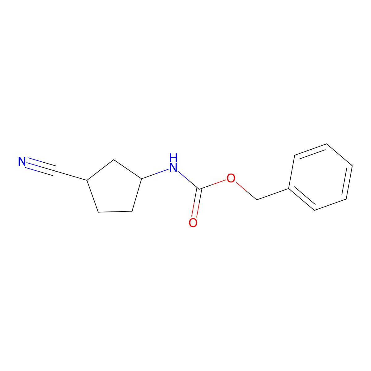 benzyl N-(3-cyanocyclopentyl)carbamate molecular structure, CAS 2680903-08-4