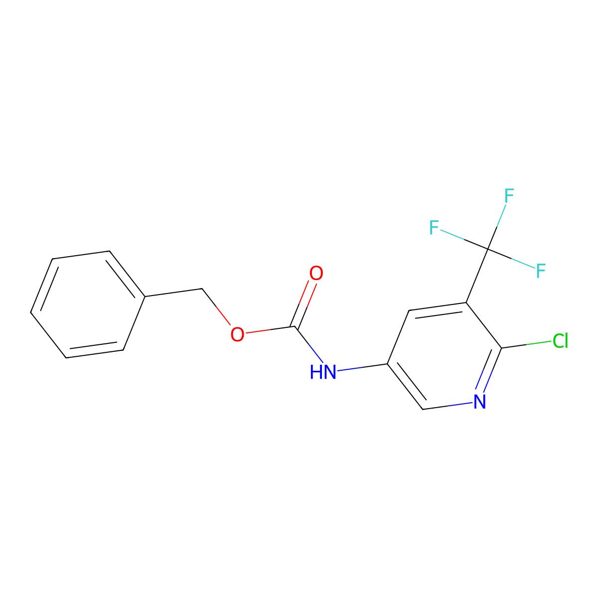 benzyl N-[6-chloro-5-(trifluoromethyl)pyridin-3-yl]carbamate molecular structure, CAS 2680903-15-3