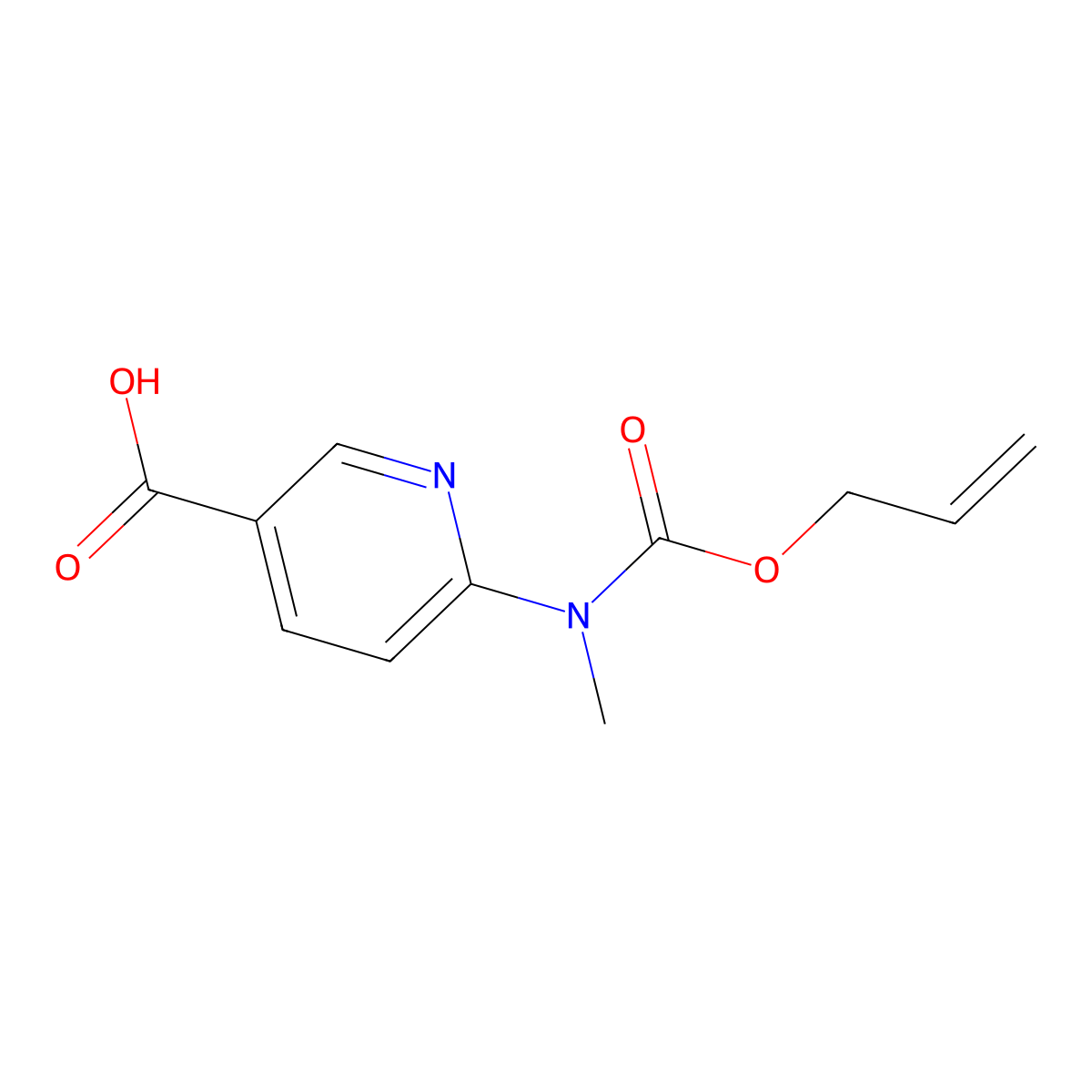 6-{Methyl[(prop-2-en-1-yloxy)carbonyl]amino}pyridine-3-carboxylic acid molecular structure, CAS 2680903-16-4
