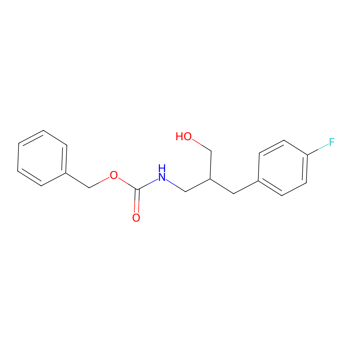 benzyl N-{2-[(4-fluorophenyl)methyl]-3-hydroxypropyl}carbamate molecular structure, CAS 2680903-29-9