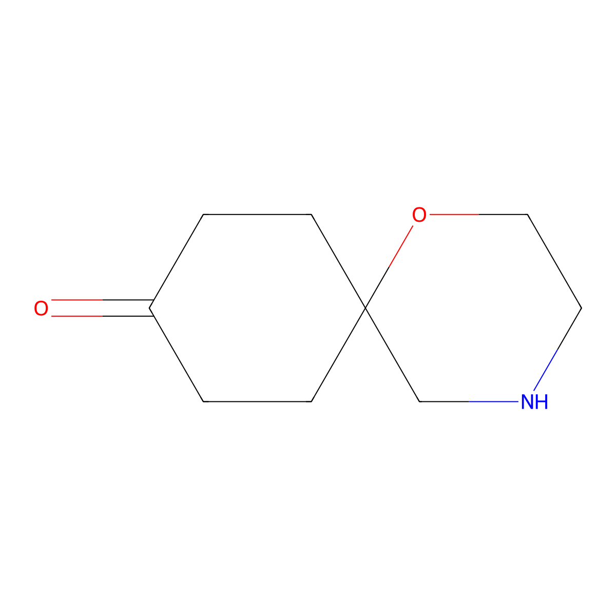 1-Oxa-4-azaspiro[5.5]undecan-9-one molecular structure, CAS 2680903-42-6