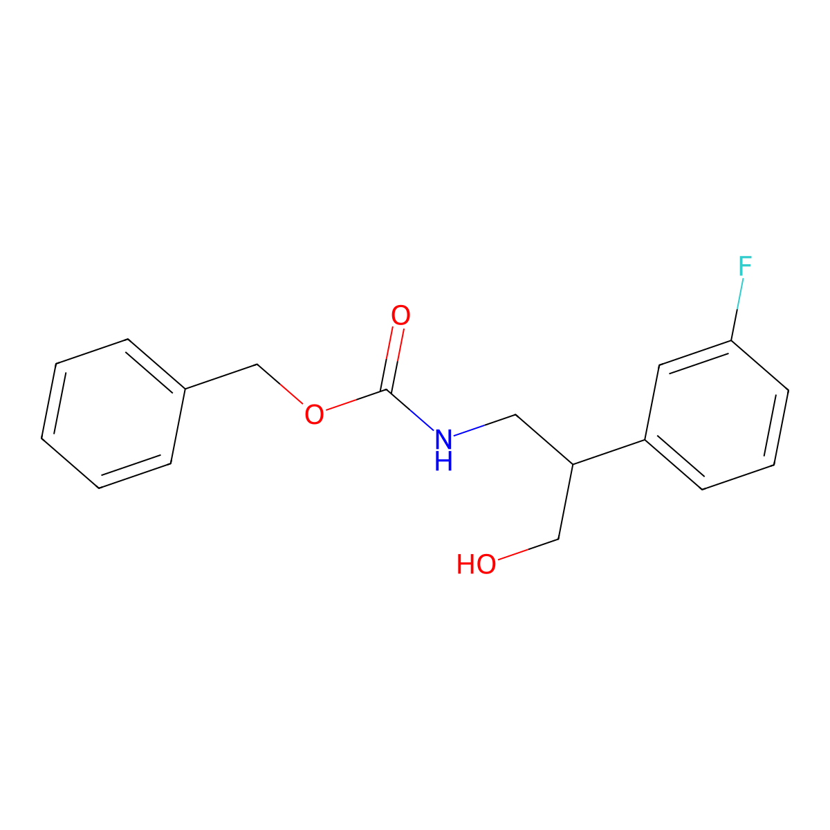 benzyl N-[2-(3-fluorophenyl)-3-hydroxypropyl]carbamate molecular structure, CAS 2680903-57-3