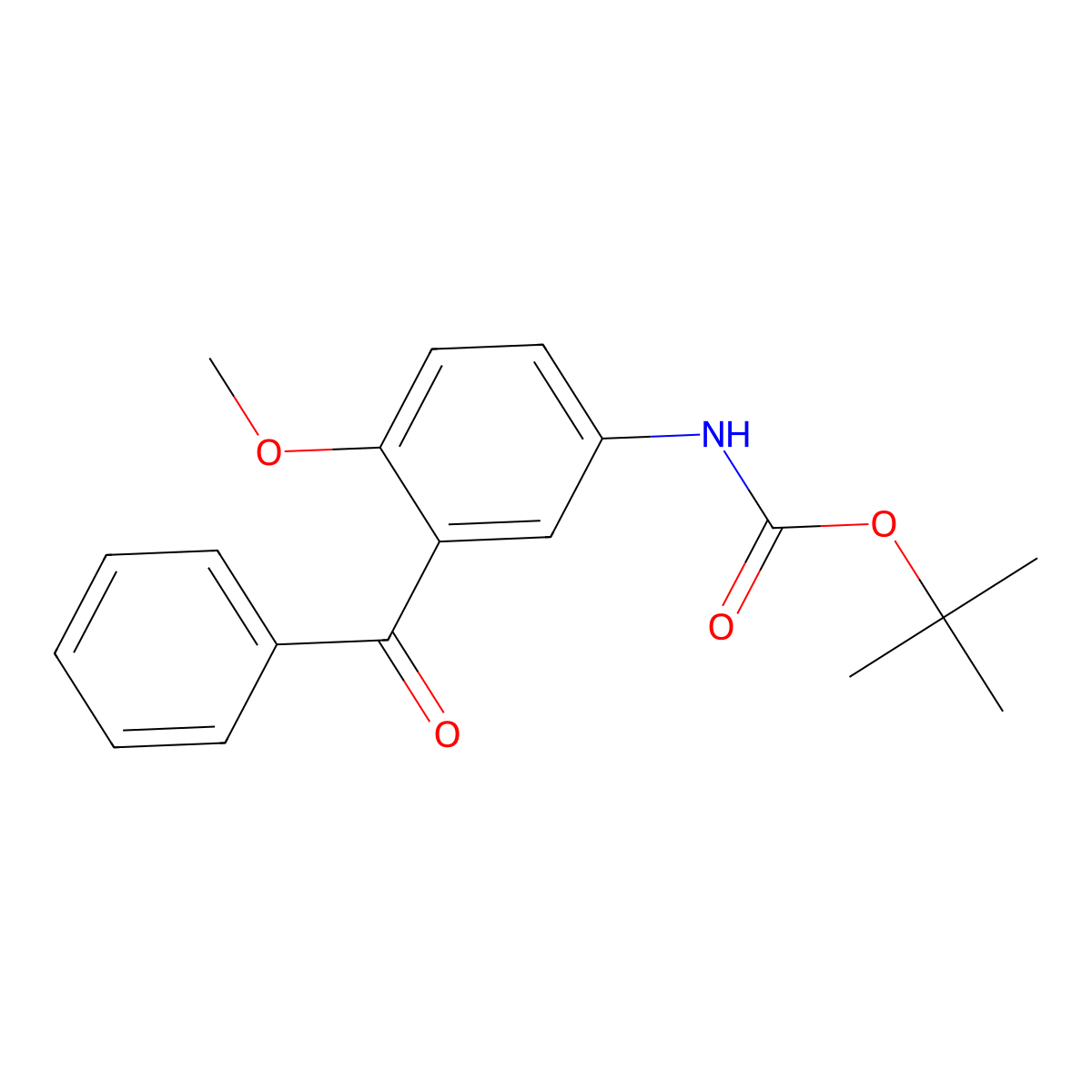 tert-butyl N-(3-benzoyl-4-methoxyphenyl)carbamate molecular structure, CAS 2680903-63-1