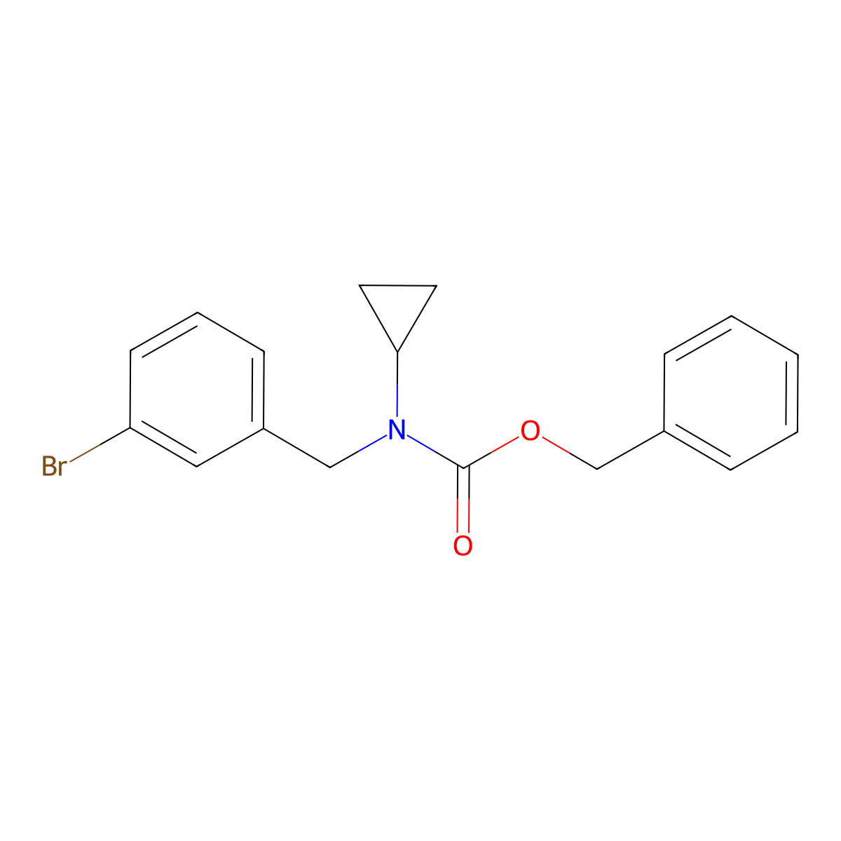 benzyl N-[(3-bromophenyl)methyl]-N-cyclopropylcarbamate molecular structure, CAS 2680903-76-6
