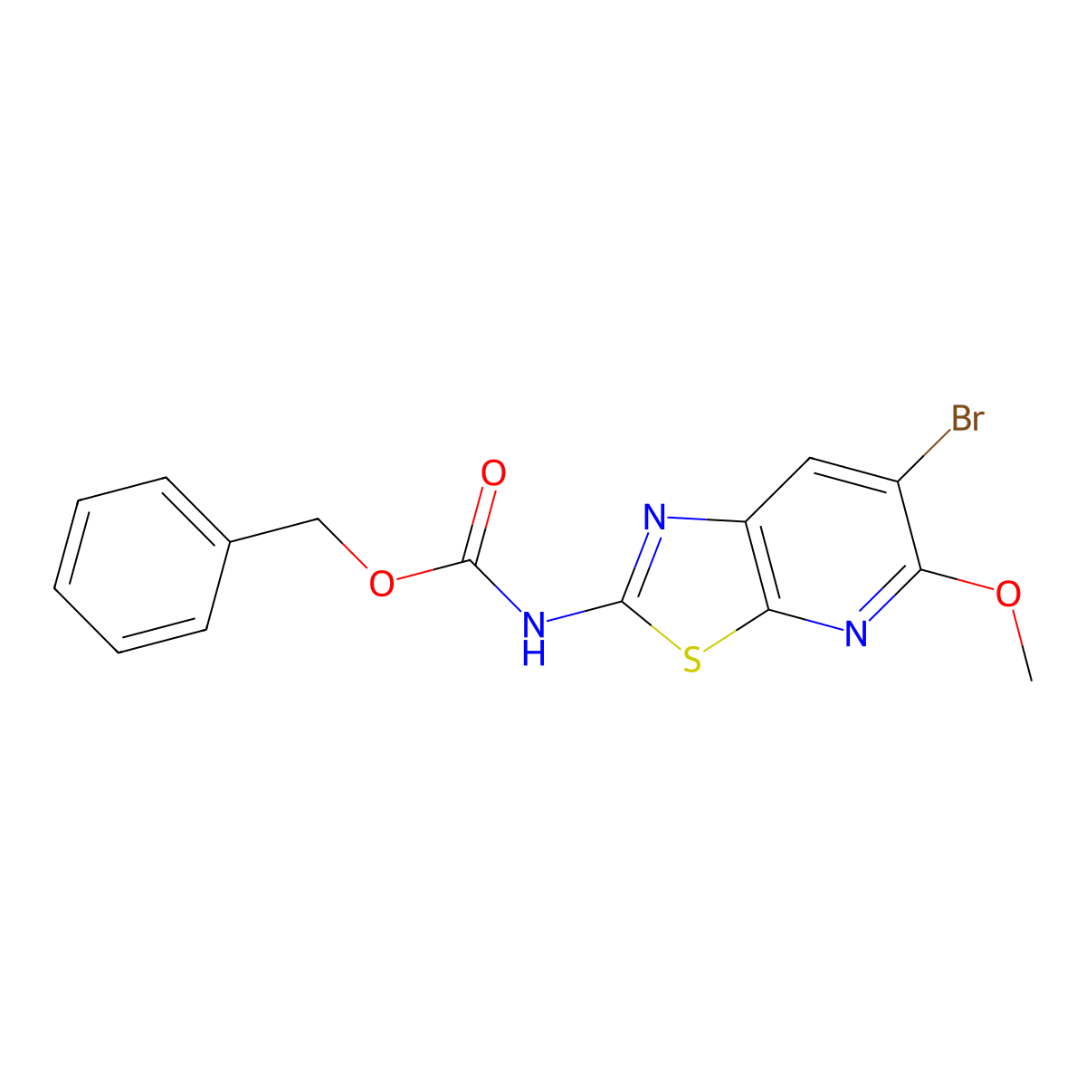 benzyl N-{6-bromo-5-methoxy-[1,3]thiazolo[5,4-b]pyridin-2-yl}carbamate molecular structure, CAS 2680903-80-2