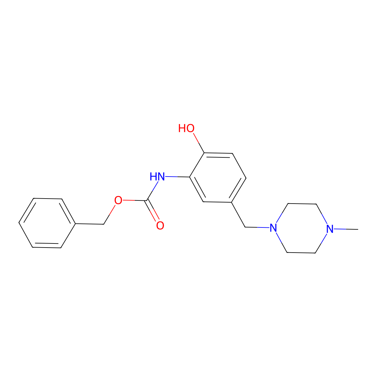 benzyl N-{2-hydroxy-5-[(4-methylpiperazin-1-yl)methyl]phenyl}carbamate molecular structure, CAS 2680903-86-8