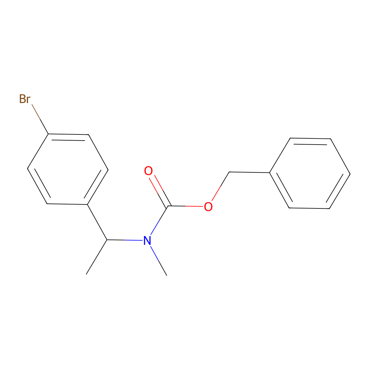 benzyl N-[1-(4-bromophenyl)ethyl]-N-methylcarbamate molecular structure, CAS 2680904-01-0