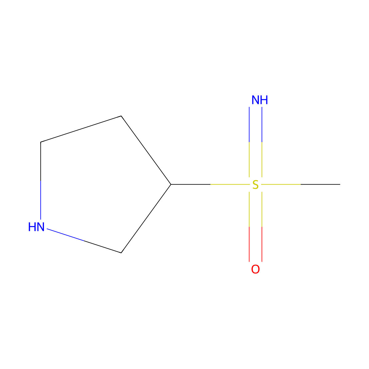 Imino(methyl)(pyrrolidin-3-yl)-lambda6-sulfanone molecular structure, CAS 2680904-44-1