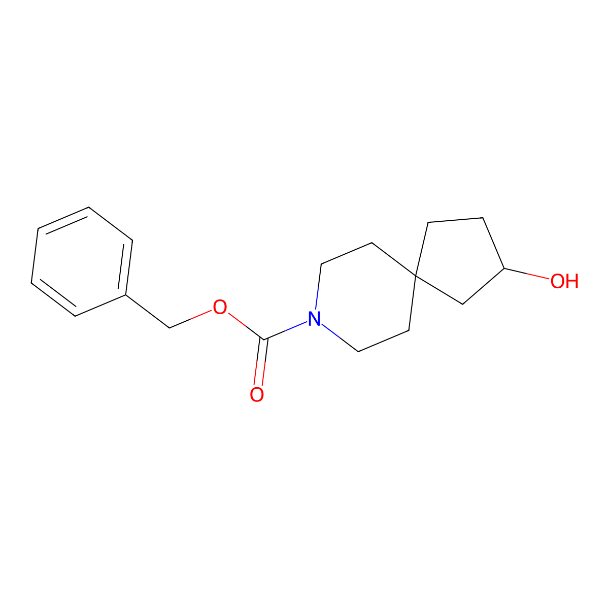 Benzyl 2-hydroxy-8-azaspiro[4.5]decane-8-carboxylate molecular structure, CAS 2680904-52-1