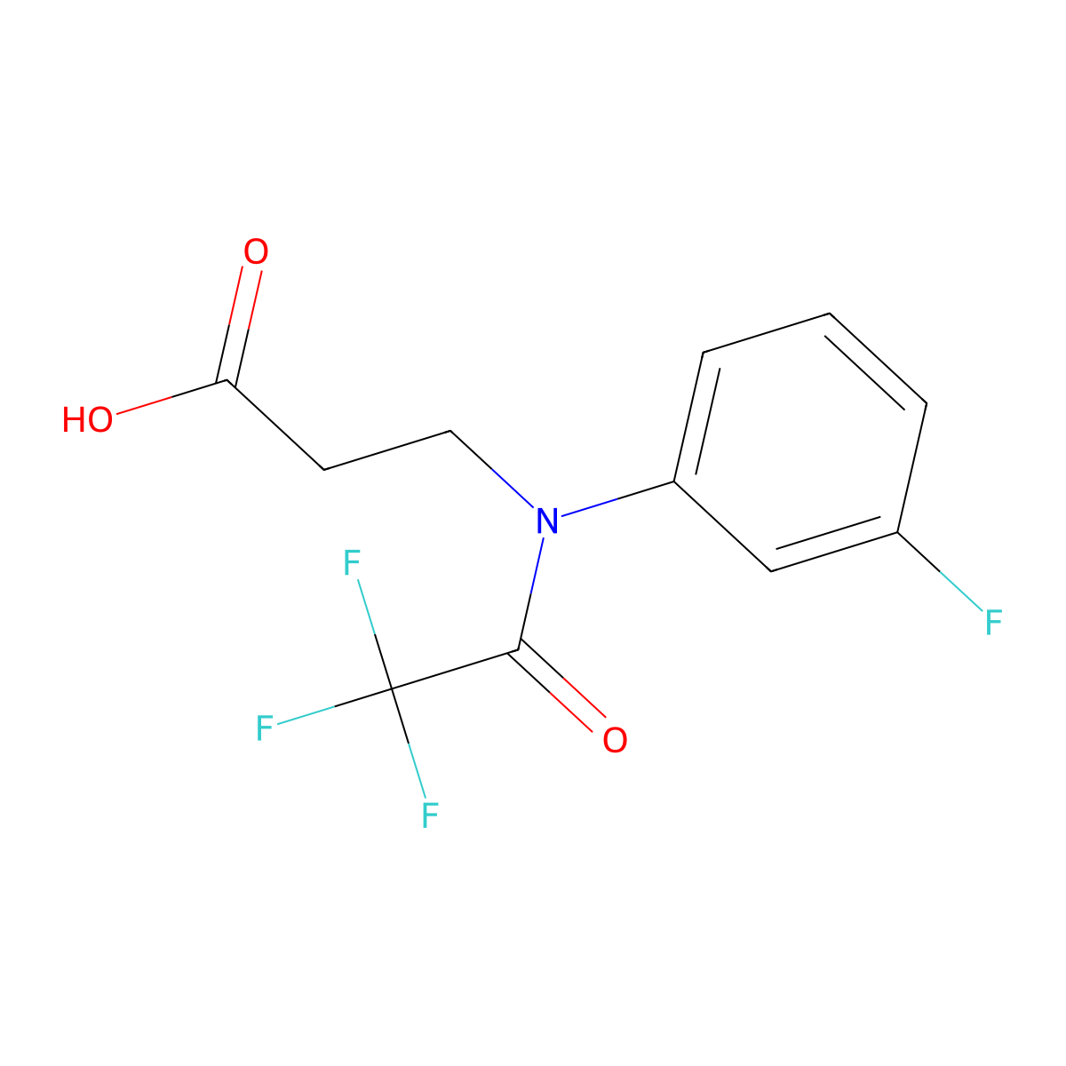 3-[2,2,2-trifluoro-N-(3-fluorophenyl)acetamido]propanoic acid molecular structure, CAS 2680904-59-8