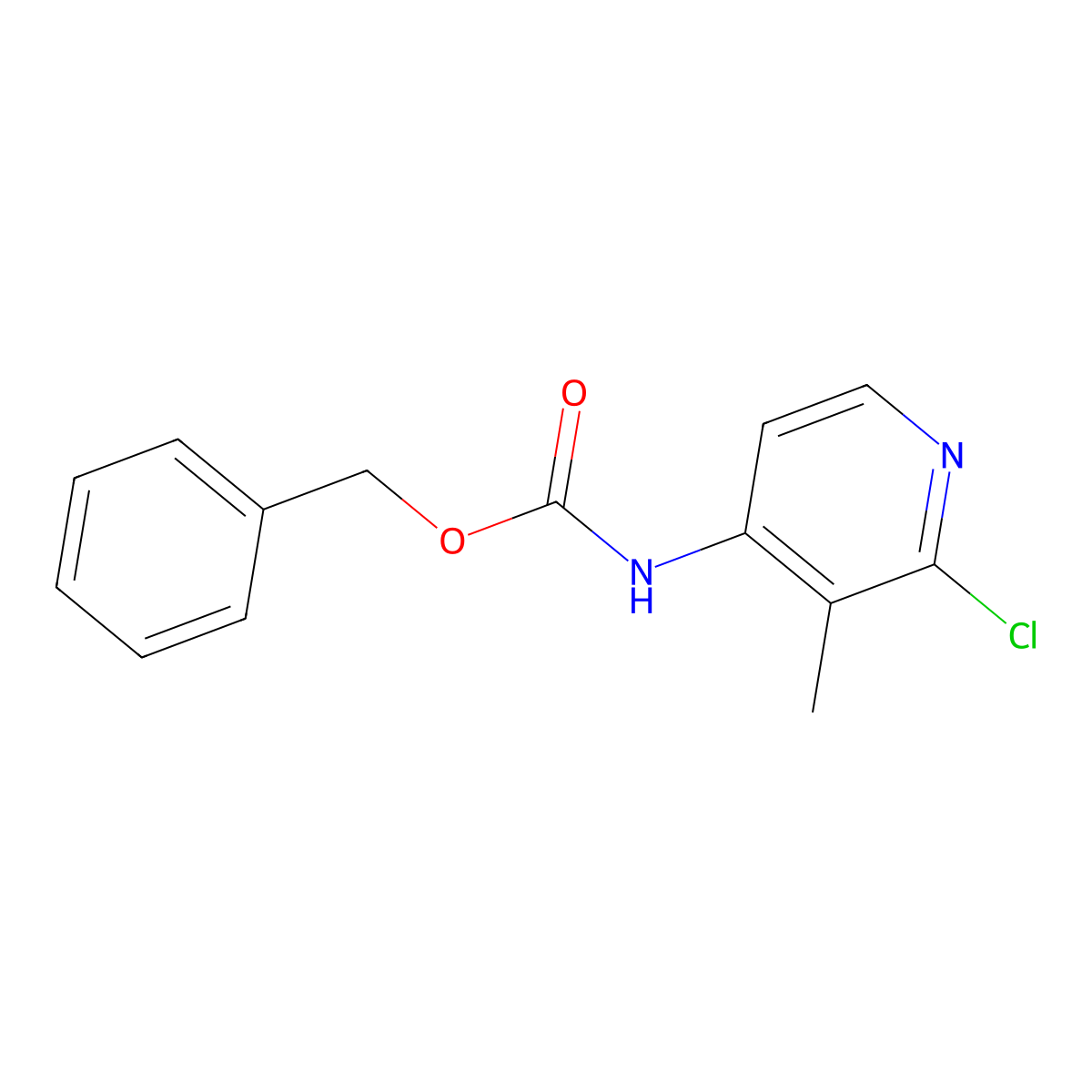benzyl N-(2-chloro-3-methylpyridin-4-yl)carbamate molecular structure, CAS 2680904-83-8