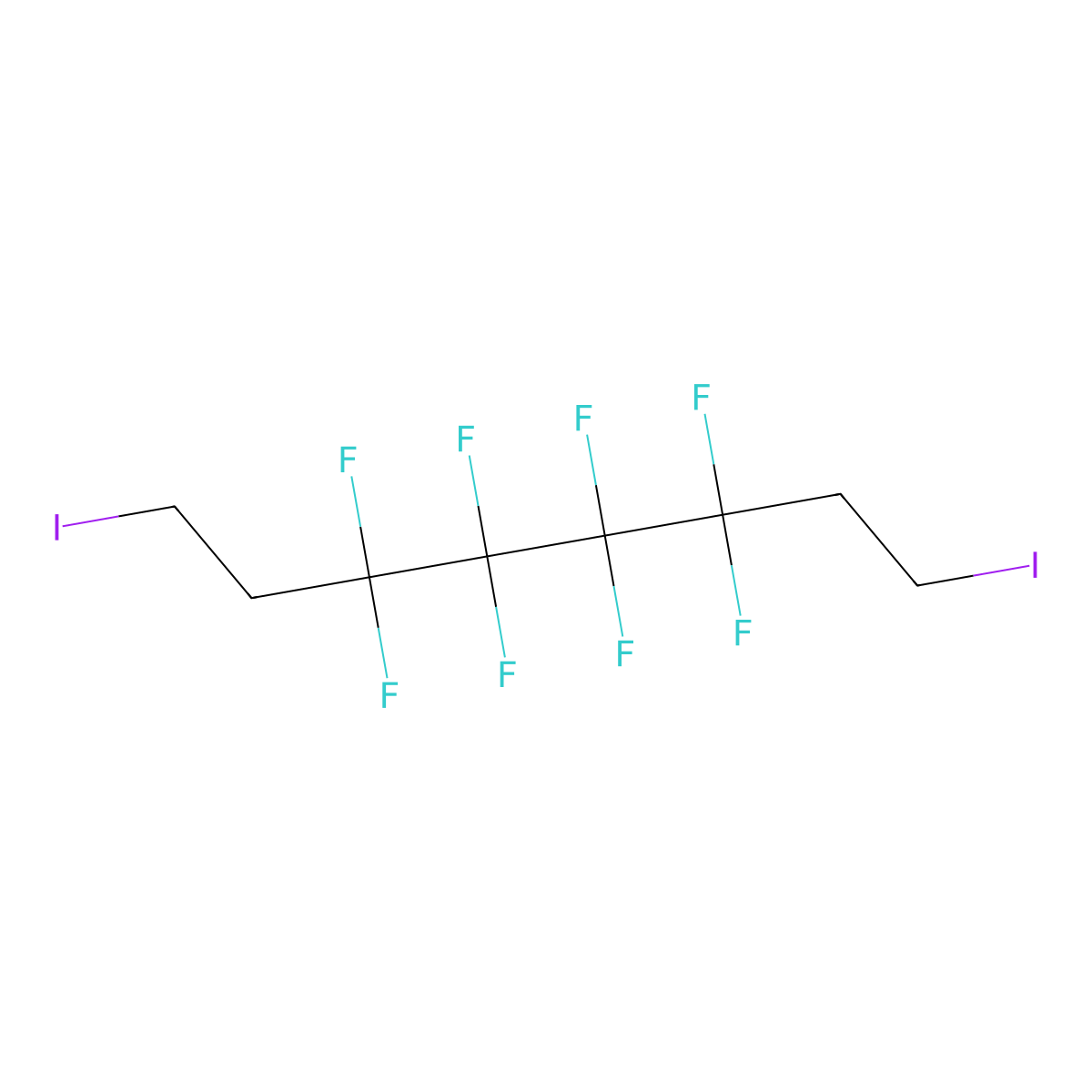 3,3,4,4,5,5,6,6-Octafluoro-1,8-diiodooctane molecular structure, CAS 2681-00-7