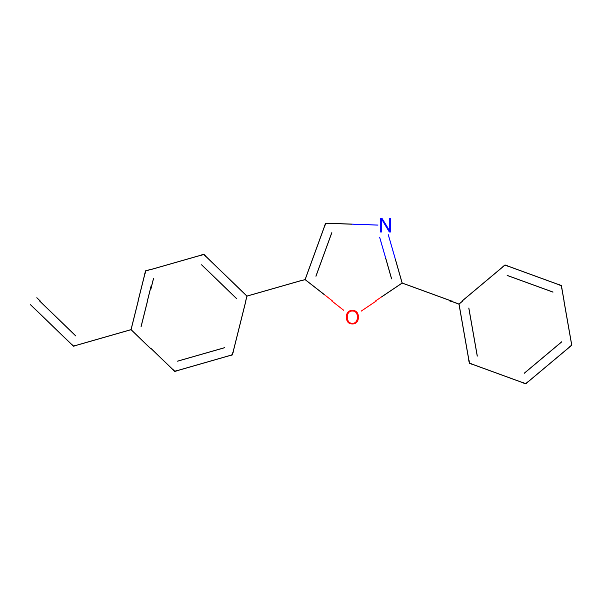 5-(4-Ethenylphenyl)-2-phenyl-1,3-oxazole molecular structure, CAS 2681-25-6