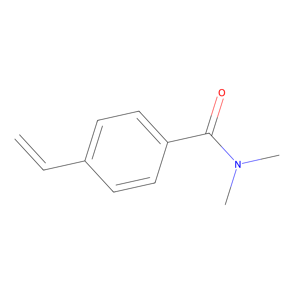 N,N-dimethyl-4-ethenylbenzamide molecular structure, CAS 2681-30-3