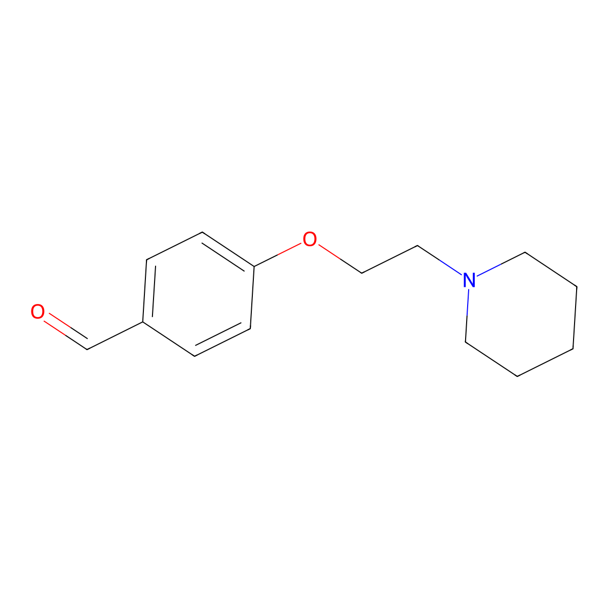 4-(2-(Piperidin-1-yl)ethoxy)benzaldehyde molecular structure, CAS 26815-04-3