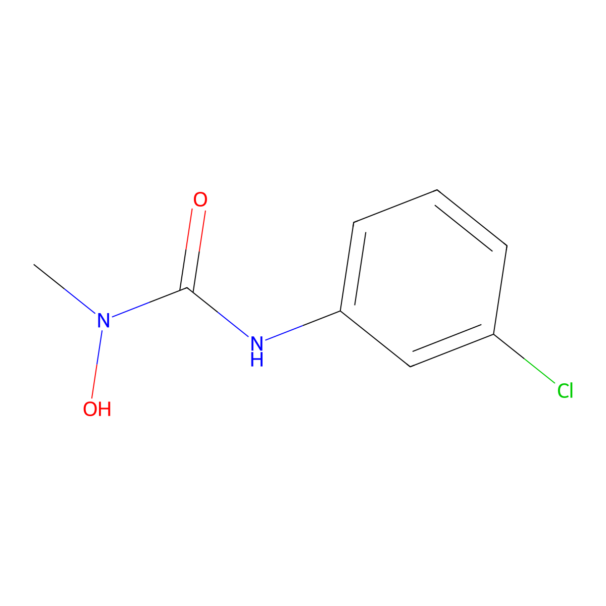 N'-(3-chlorophenyl)-N-hydroxy-N-methylurea molecular structure, CAS 26816-97-7