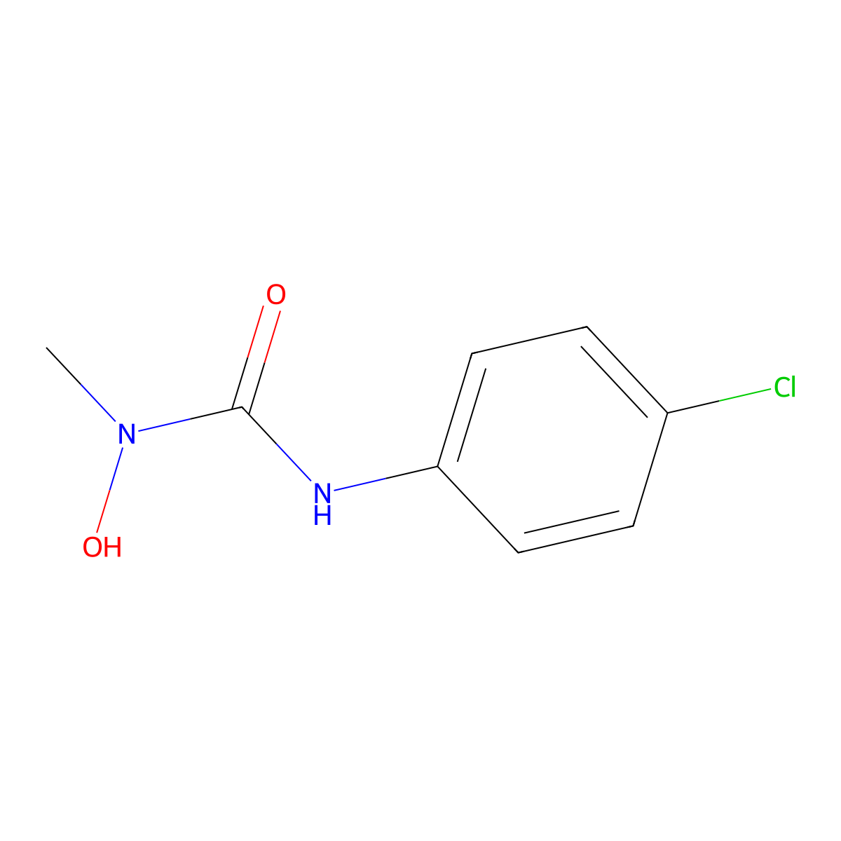 N'-(4-chlorophenyl)-N-hydroxy-N-methylurea molecular structure, CAS 26816-99-9