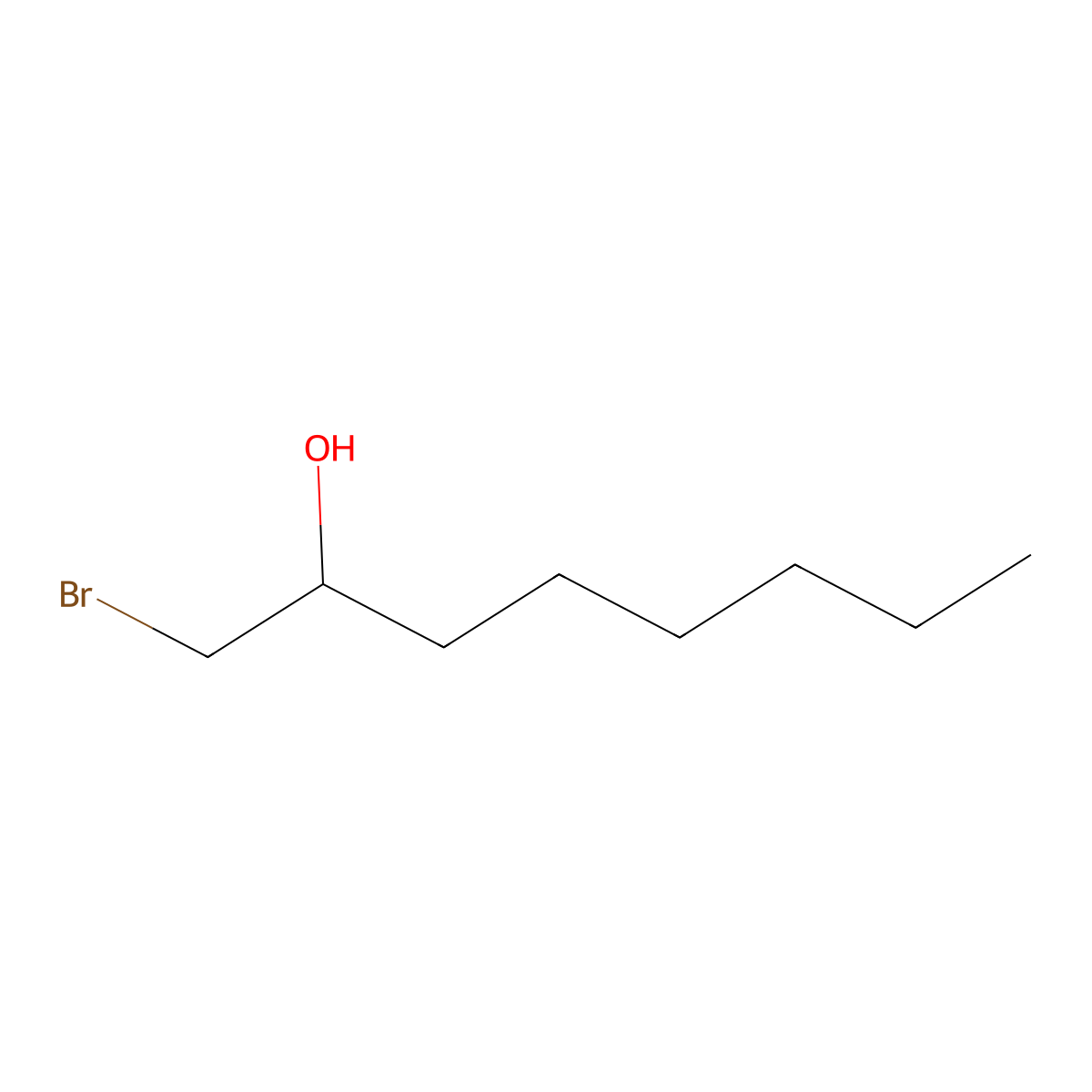 2-Octanol, 1-bromo- molecular structure, CAS 26818-06-4