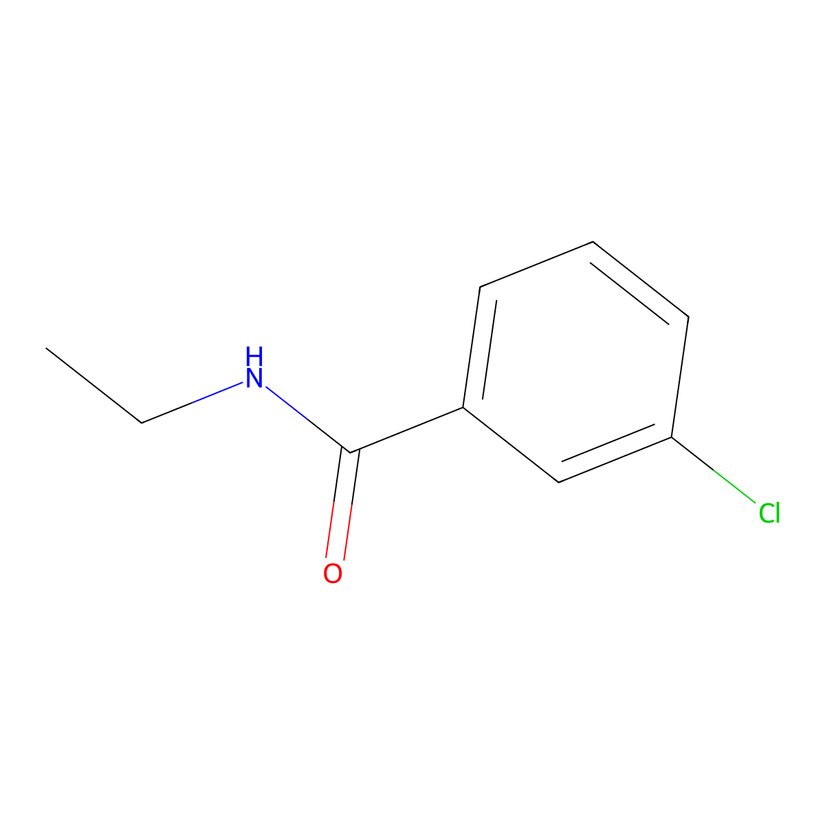 3-chloro-N-ethylbenzamide molecular structure, CAS 26819-09-0