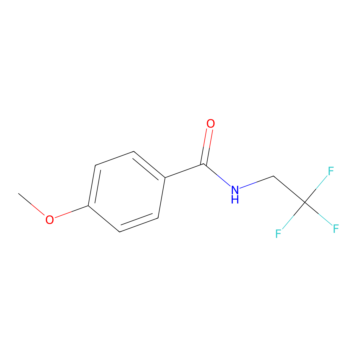 4-methoxy-N-(2,2,2-trifluoroethyl)benzamide molecular structure, CAS 26819-14-7