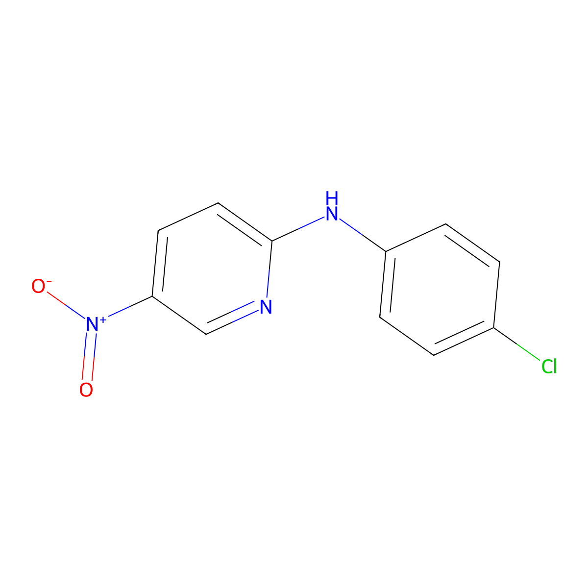 N-(4-Chlorophenyl)-5-nitro-2-pyridineamine molecular structure, CAS 26820-59-7
