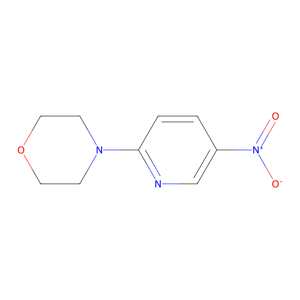 2-Morpholino-5-nitropyridine molecular structure, CAS 26820-62-2