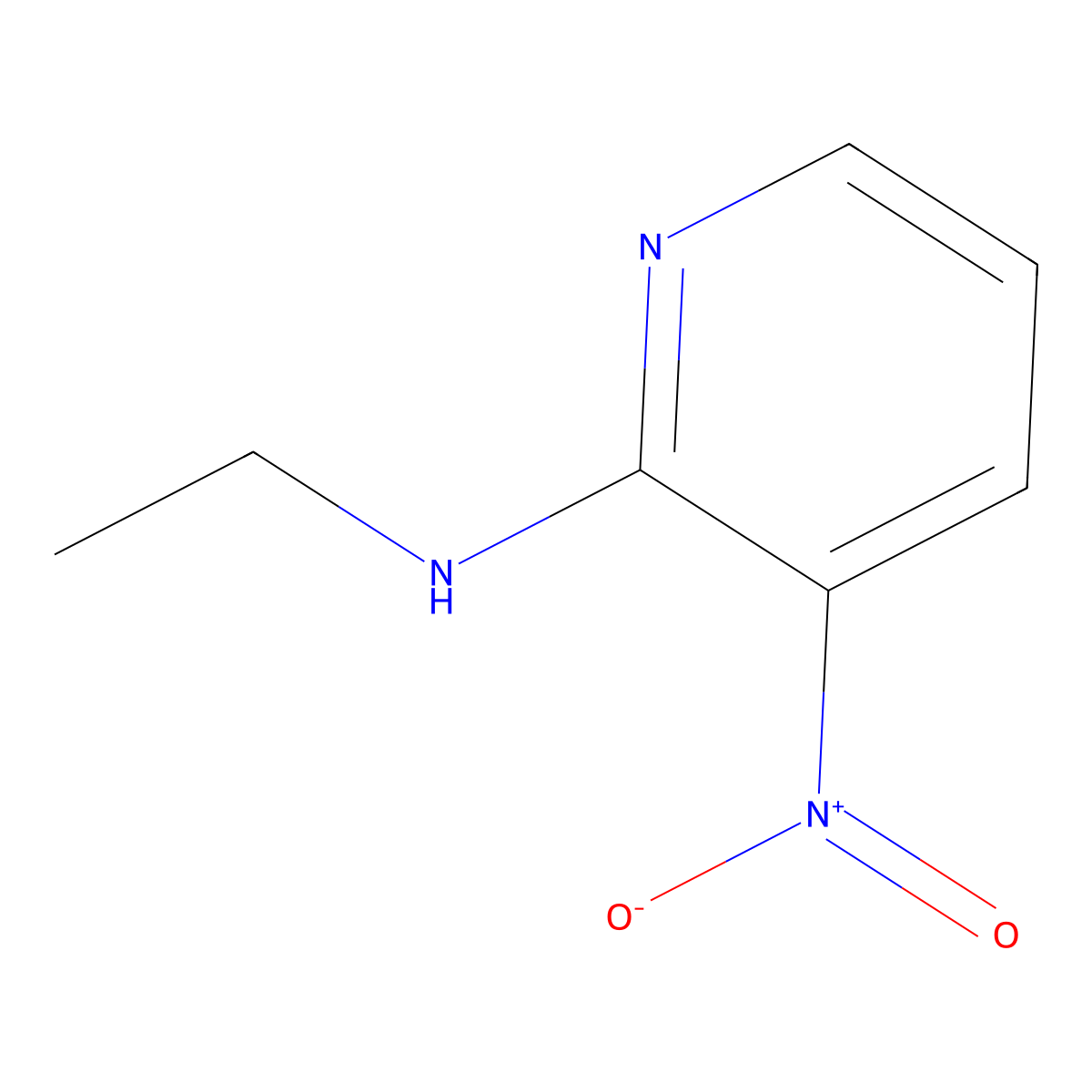 2-Ethylamino-3-nitropyridine molecular structure, CAS 26820-65-5