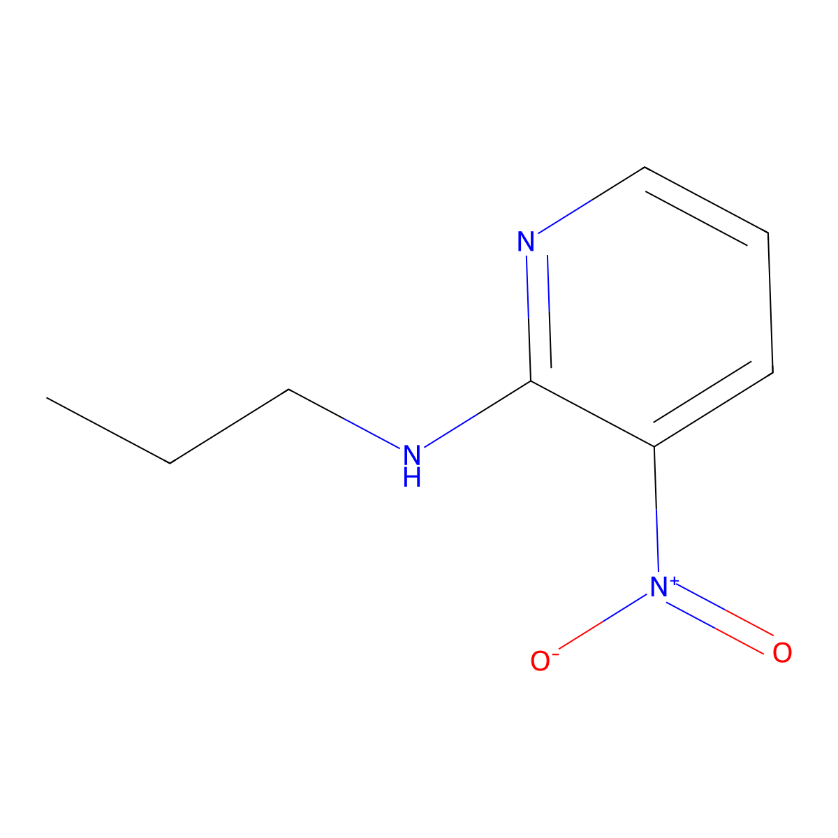3-nitro-N-propylpyridin-2-amine molecular structure, CAS 26820-66-6