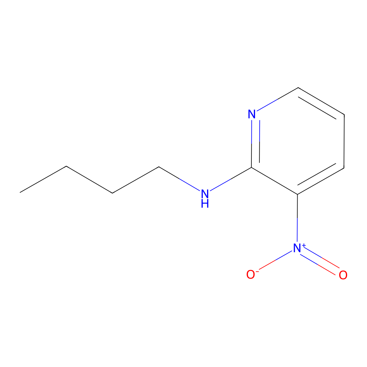 N-butyl-3-nitropyridin-2-amine molecular structure, CAS 26820-68-8
