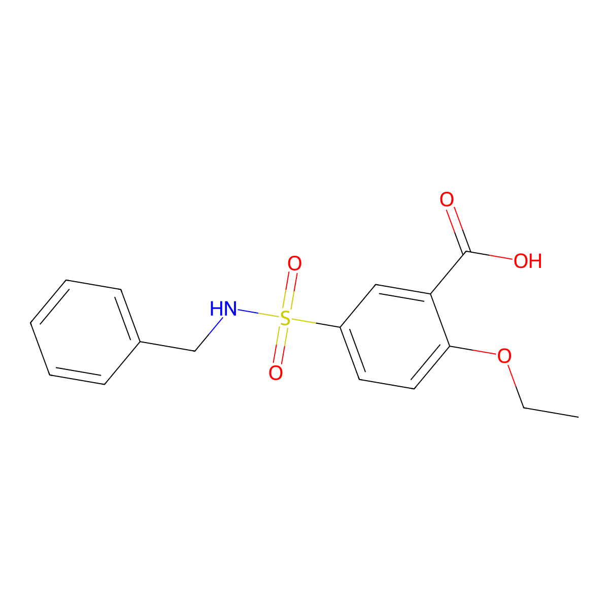5-(Benzylsulfamoyl)-2-ethoxybenzoic acid molecular structure, CAS 268203-98-1