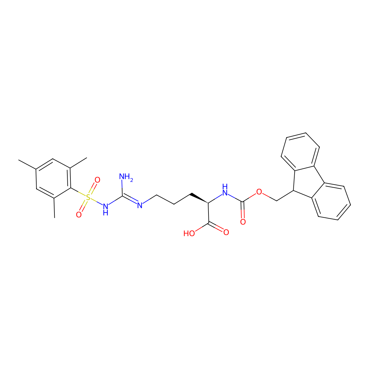 Fmoc-D-Arg(Mts)-OH molecular structure, CAS 268204-88-2