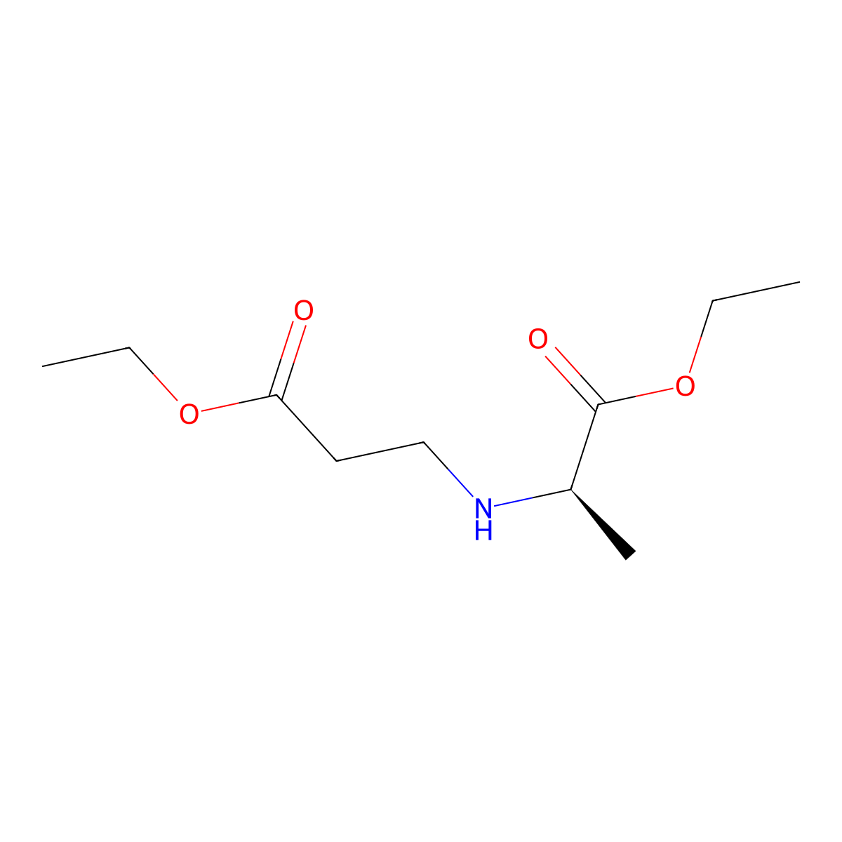 ethyl (2R)-2-[(3-ethoxy-3-oxopropyl)amino]propanoate molecular structure, CAS 2682097-35-2