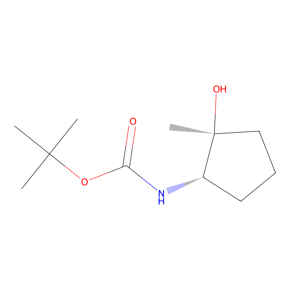 tert-butyl N-[(1S,2S)-2-hydroxy-2-methylcyclopentyl]carbamate molecular structure, CAS 2682097-87-4