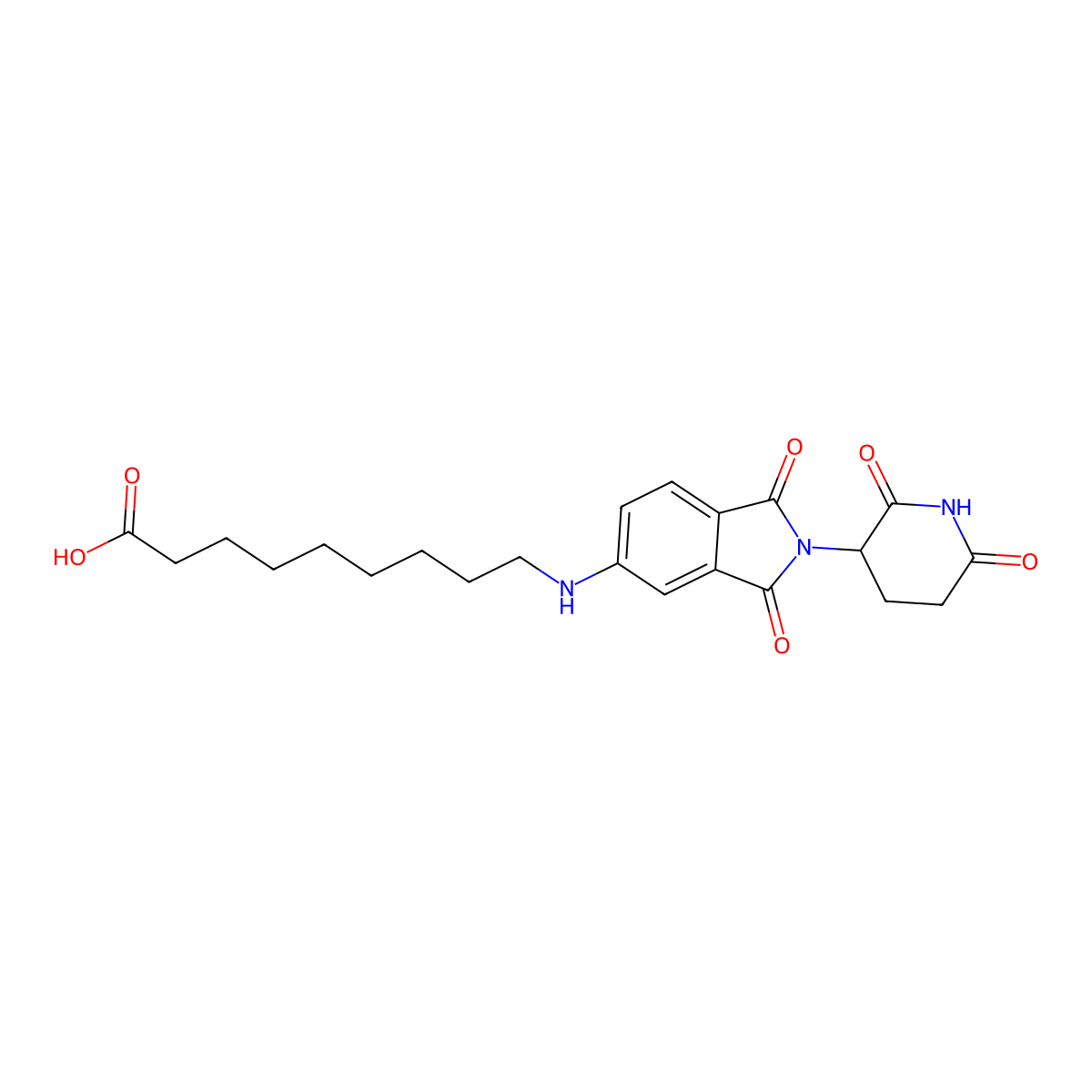 Pomalidomide-5'-C8-acid molecular structure, CAS 2682112-09-8