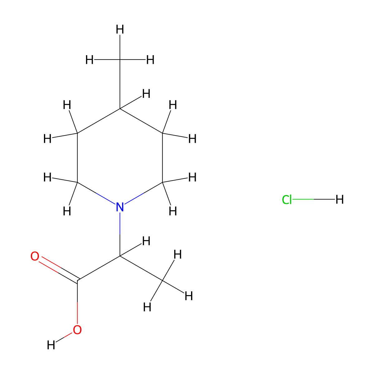 2-(4-Methylpiperidin-1-yl)propanoic acid hydrochloride molecular structure, CAS 2682112-38-3