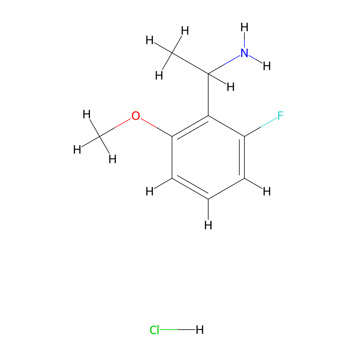 1-(2-Fluoro-6-methoxyphenyl)ethanamine hydrochloride molecular structure, CAS 2682112-46-3