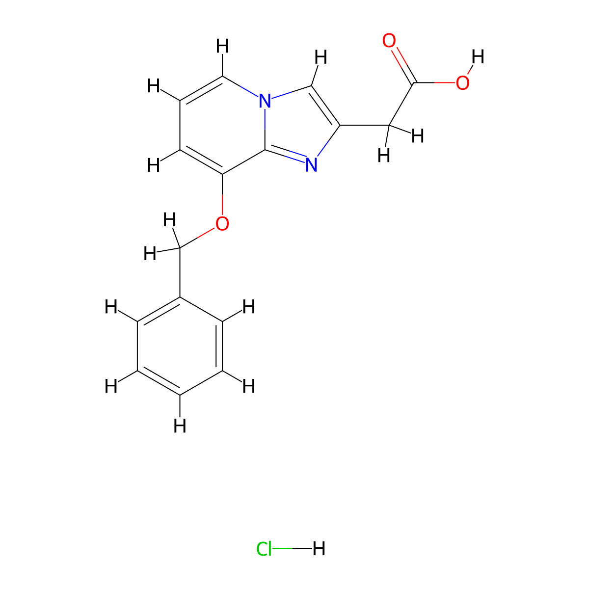 2-(8-(Benzyloxy)imidazo[1,2-a]pyridin-2-yl)acetic acid hydrochloride molecular structure, CAS 2682112-64-5