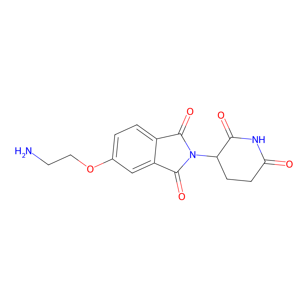 5-(2-Aminoethoxy)-2-(2,6-dioxo-3-piperidyl)isoindoline-1,3-dione molecular structure, CAS 2682112-72-5