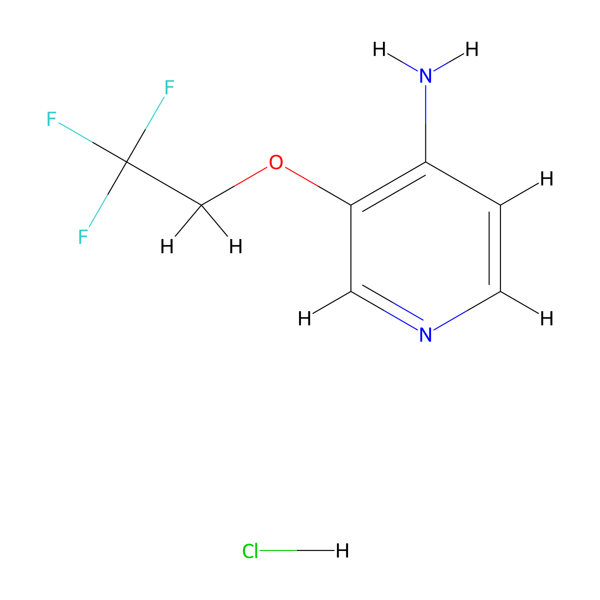 3-(2,2,2-Trifluoroethoxy)pyridin-4-amine hydrochloride molecular structure, CAS 2682112-84-9