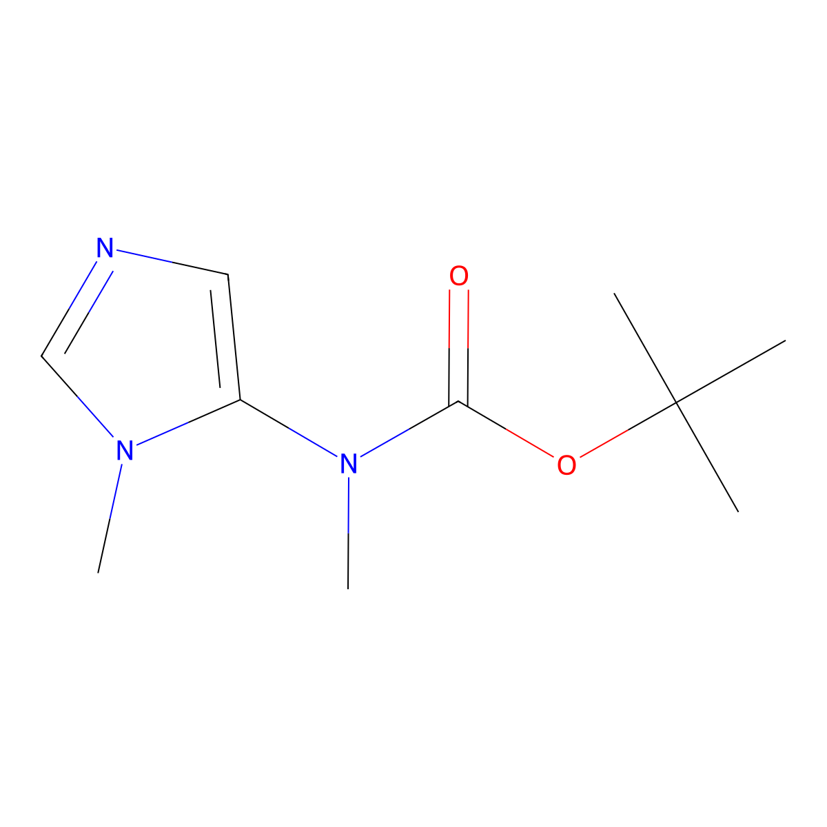tert-Butyl methyl(1-methyl-1H-imidazol-5-yl)carbamate molecular structure, CAS 2682112-86-1