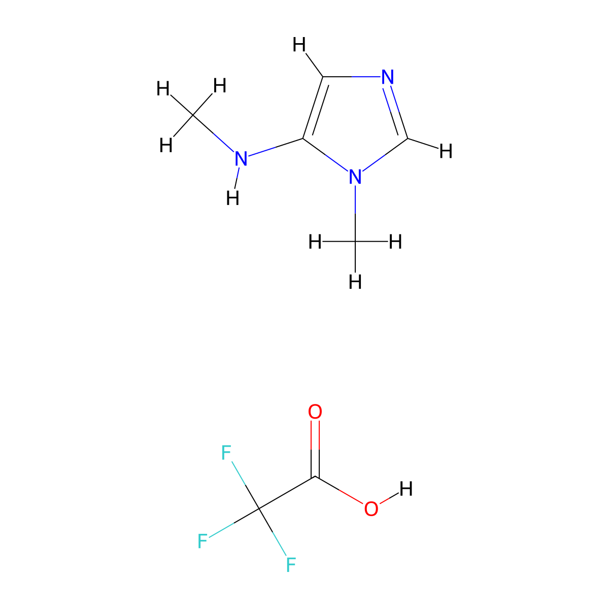 N,1-Dimethyl-1H-imidazol-5-amine 2,2,2-trifluoroacetate molecular structure, CAS 2682112-87-2